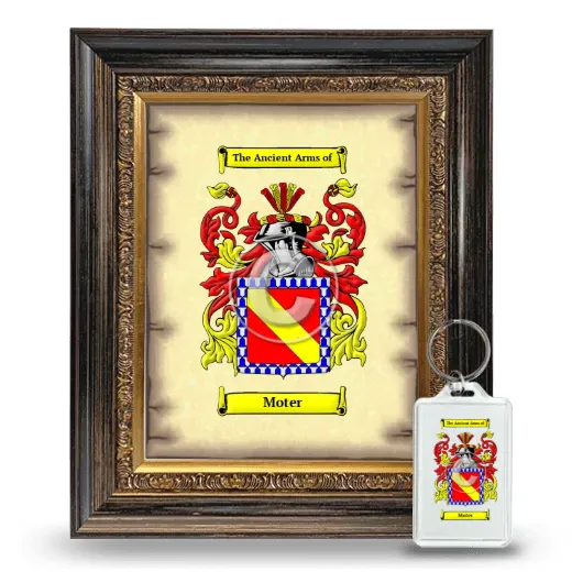 Moter Framed Coat of Arms and Keychain - Heirloom
