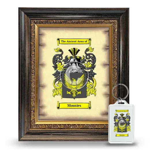 Mousies Framed Coat of Arms and Keychain - Heirloom