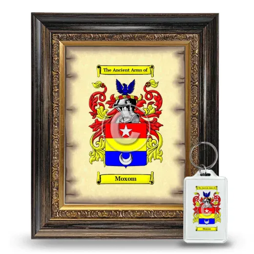 Moxom Framed Coat of Arms and Keychain - Heirloom