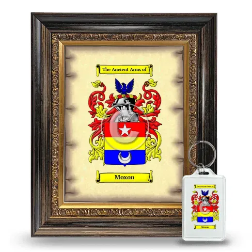 Moxon Framed Coat of Arms and Keychain - Heirloom