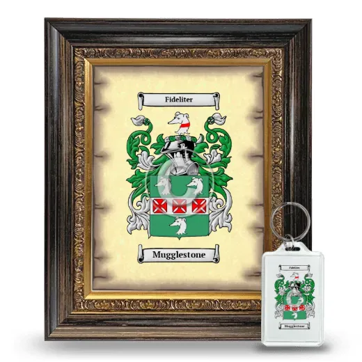 Mugglestone Framed Coat of Arms and Keychain - Heirloom