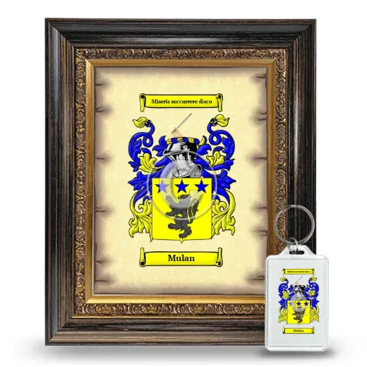 Mulan Framed Coat of Arms and Keychain - Heirloom