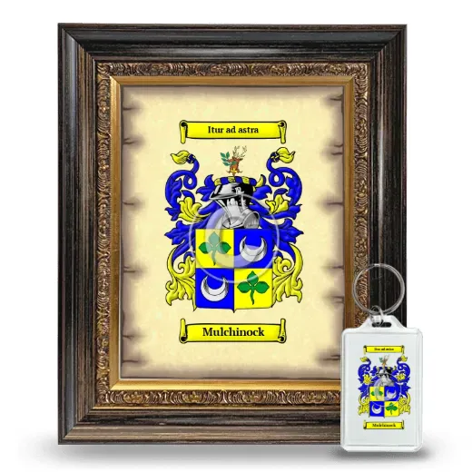 Mulchinock Framed Coat of Arms and Keychain - Heirloom