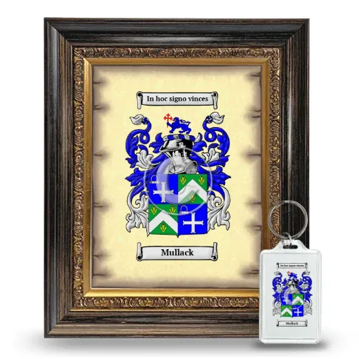 Mullack Framed Coat of Arms and Keychain - Heirloom