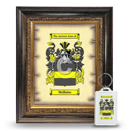 Mullains Framed Coat of Arms and Keychain - Heirloom