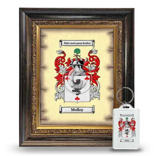 Mulloy Framed Coat of Arms and Keychain - Heirloom