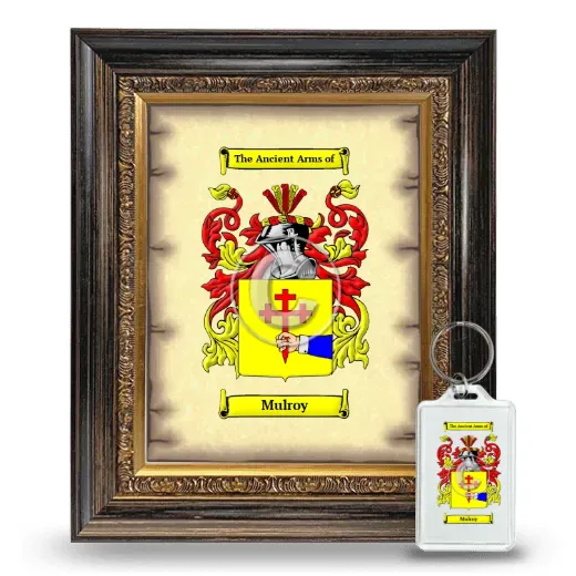 Mulroy Framed Coat of Arms and Keychain - Heirloom