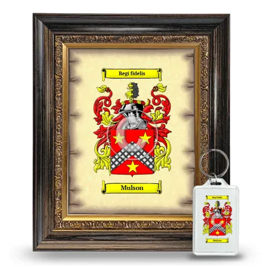 Mulson Framed Coat of Arms and Keychain - Heirloom