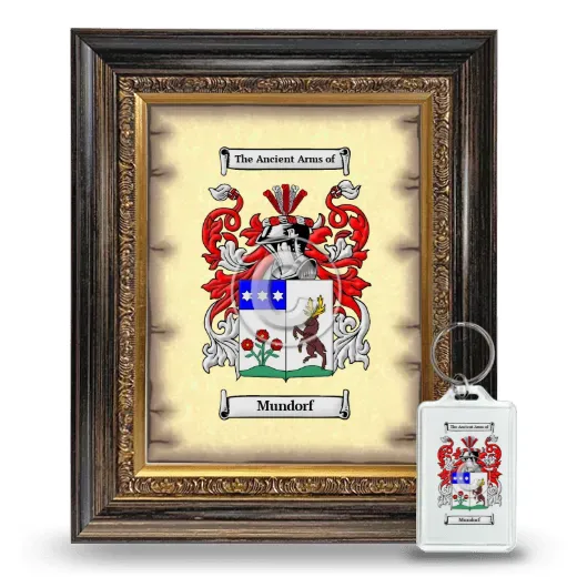 Mundorf Framed Coat of Arms and Keychain - Heirloom