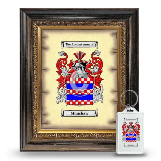 Munshaw Framed Coat of Arms and Keychain - Heirloom