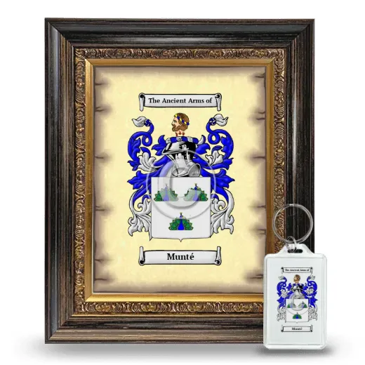 Munté Framed Coat of Arms and Keychain - Heirloom