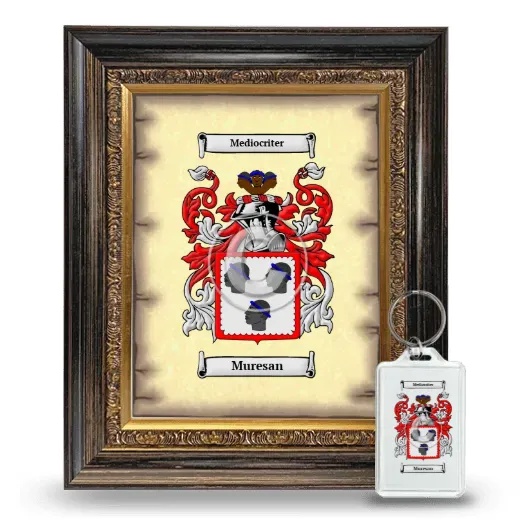 Muresan Framed Coat of Arms and Keychain - Heirloom