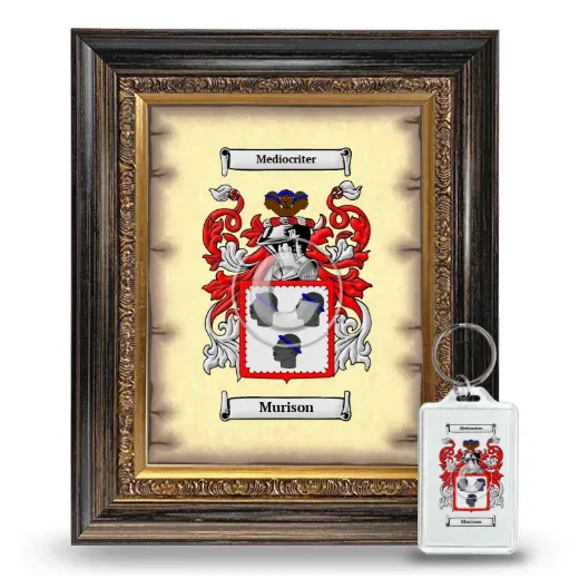 Murison Framed Coat of Arms and Keychain - Heirloom