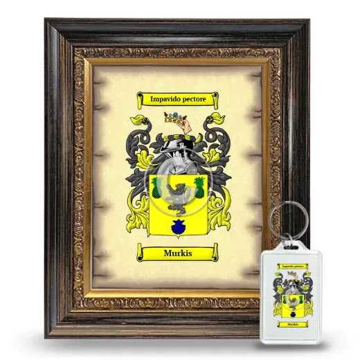 Murkis Framed Coat of Arms and Keychain - Heirloom