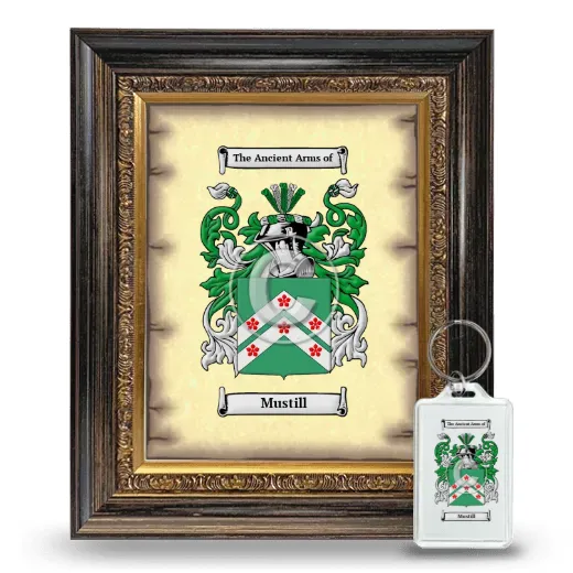 Mustill Framed Coat of Arms and Keychain - Heirloom