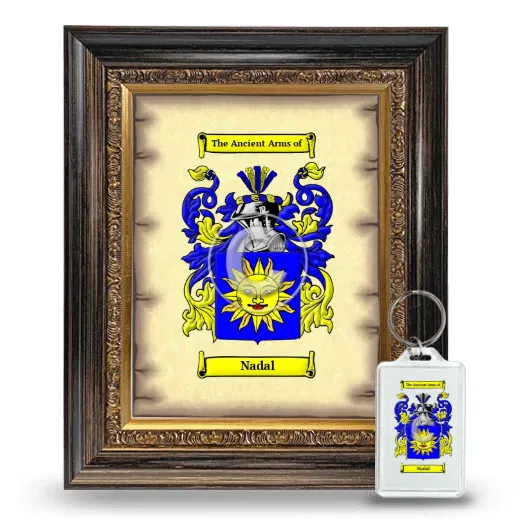 Nadal Framed Coat of Arms and Keychain - Heirloom