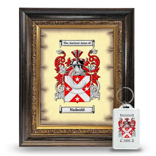 Nadauld Framed Coat of Arms and Keychain - Heirloom