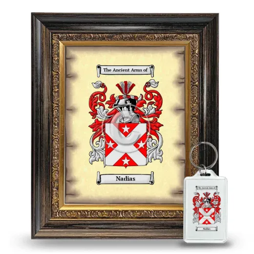 Nadias Framed Coat of Arms and Keychain - Heirloom