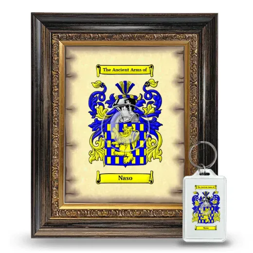 Naso Framed Coat of Arms and Keychain - Heirloom