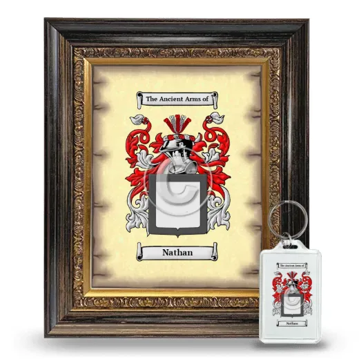 Nathan Framed Coat of Arms and Keychain - Heirloom