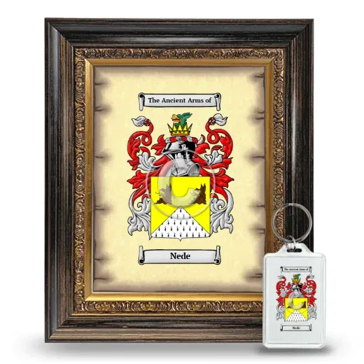 Nede Framed Coat of Arms and Keychain - Heirloom