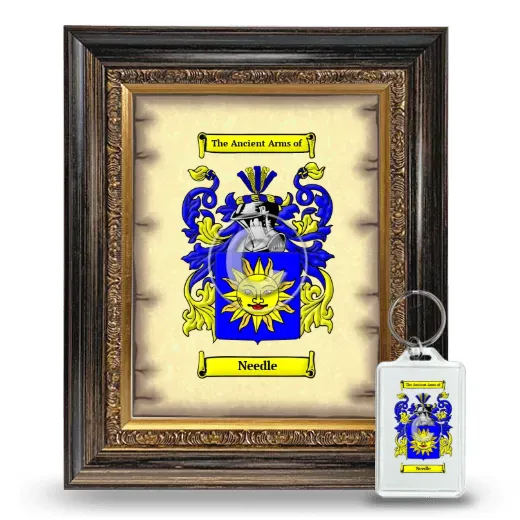 Needle Framed Coat of Arms and Keychain - Heirloom
