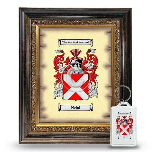Nefal Framed Coat of Arms and Keychain - Heirloom