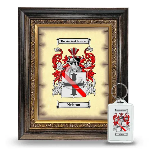 Nelston Framed Coat of Arms and Keychain - Heirloom