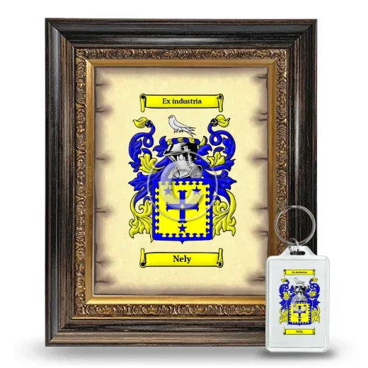 Nely Framed Coat of Arms and Keychain - Heirloom