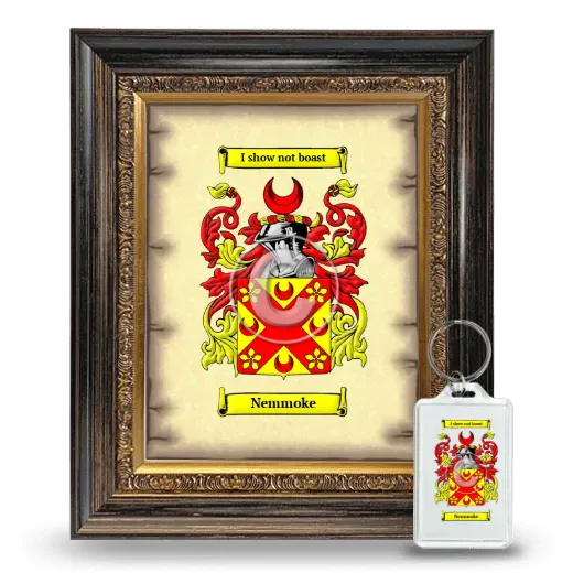 Nemmoke Framed Coat of Arms and Keychain - Heirloom