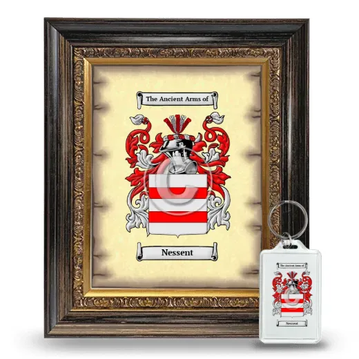 Nessent Framed Coat of Arms and Keychain - Heirloom