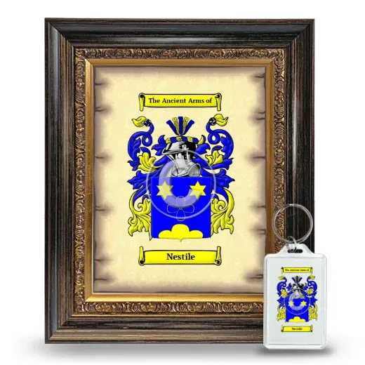 Nestile Framed Coat of Arms and Keychain - Heirloom