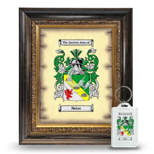 Neter Framed Coat of Arms and Keychain - Heirloom
