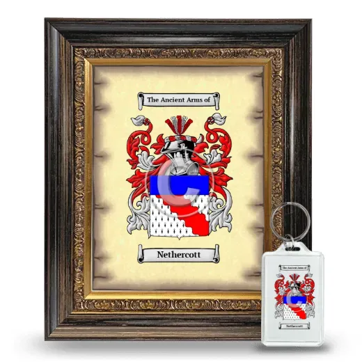 Nethercott Framed Coat of Arms and Keychain - Heirloom