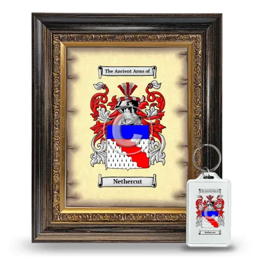 Nethercut Framed Coat of Arms and Keychain - Heirloom