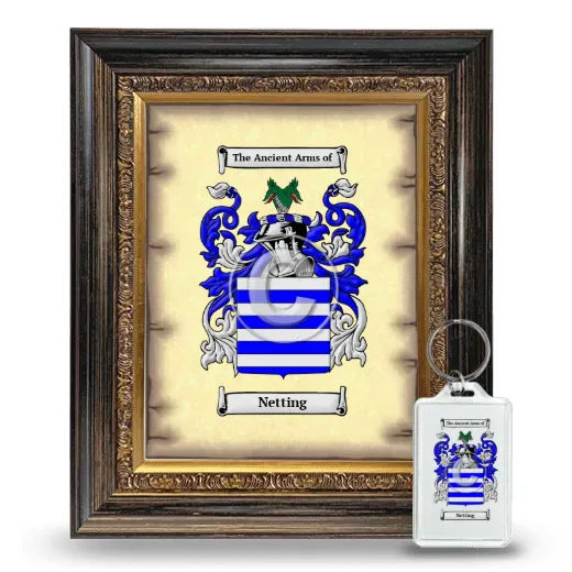 Netting Framed Coat of Arms and Keychain - Heirloom