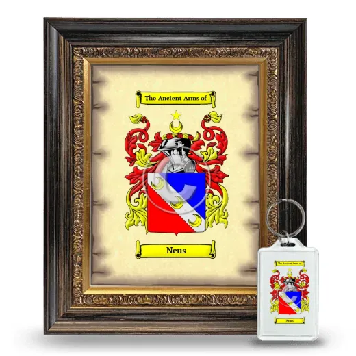 Neus Framed Coat of Arms and Keychain - Heirloom