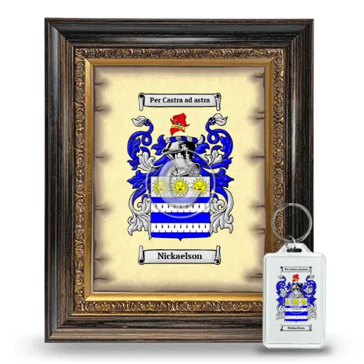 Nickaelson Framed Coat of Arms and Keychain - Heirloom