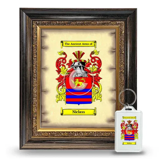Niclass Framed Coat of Arms and Keychain - Heirloom