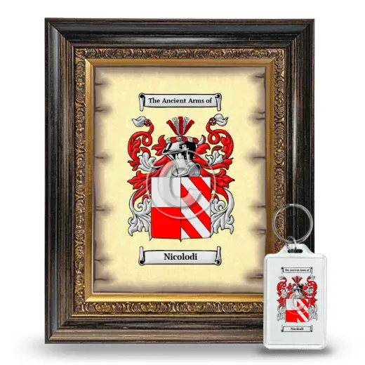Nicolodi Framed Coat of Arms and Keychain - Heirloom