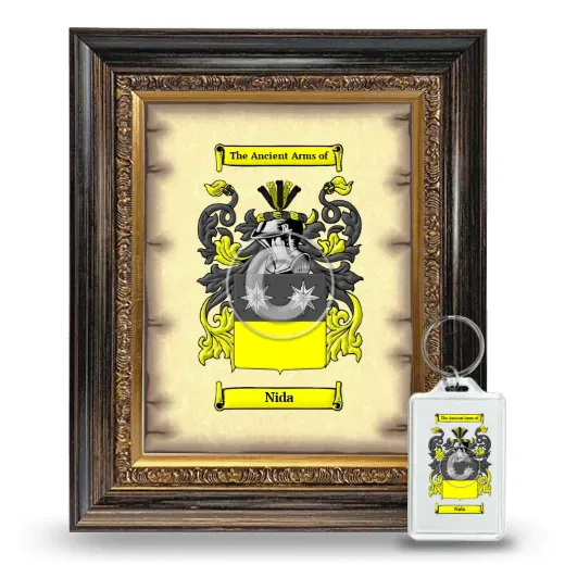 Nida Framed Coat of Arms and Keychain - Heirloom