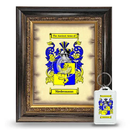 Niedermann Framed Coat of Arms and Keychain - Heirloom