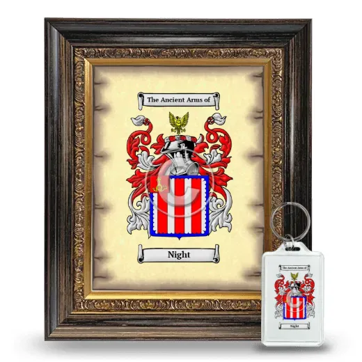 Night Framed Coat of Arms and Keychain - Heirloom