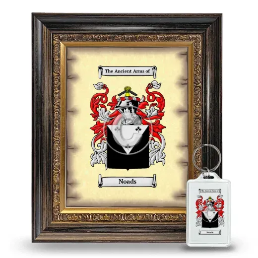 Noads Framed Coat of Arms and Keychain - Heirloom