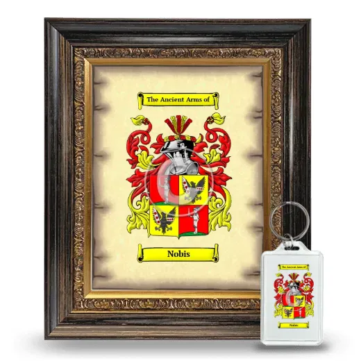 Nobis Framed Coat of Arms and Keychain - Heirloom