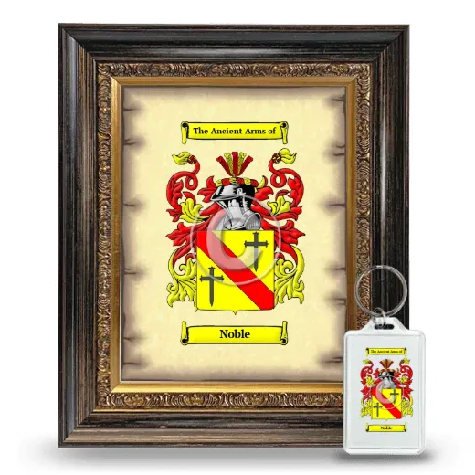 Noble Framed Coat of Arms and Keychain - Heirloom