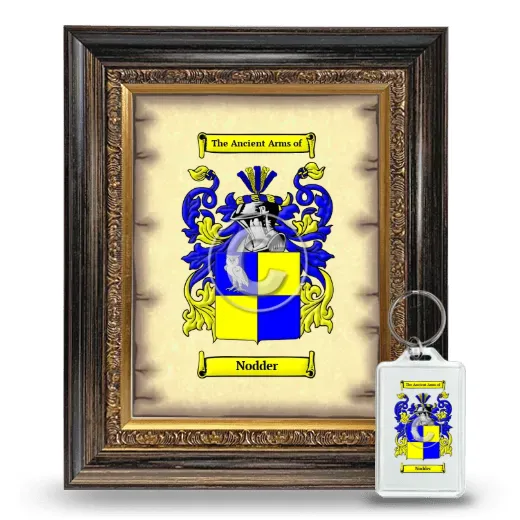 Nodder Framed Coat of Arms and Keychain - Heirloom