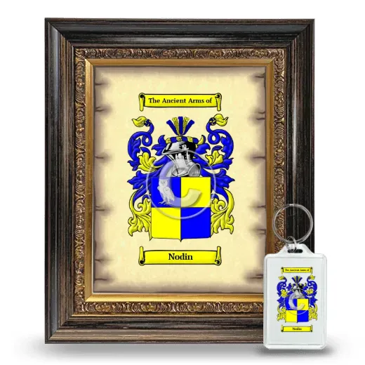 Nodin Framed Coat of Arms and Keychain - Heirloom