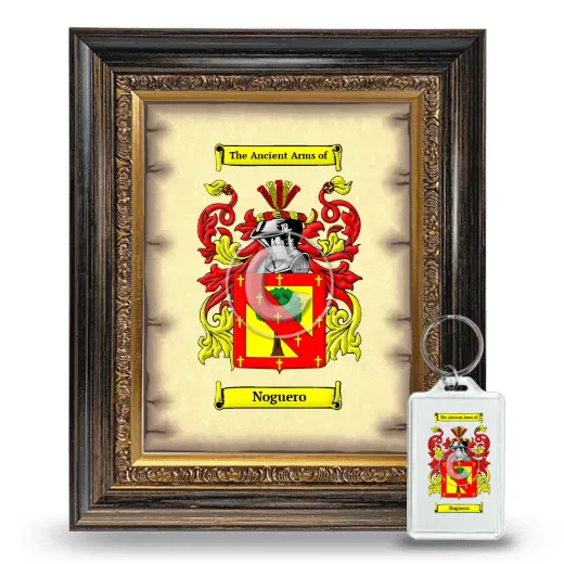 Noguero Framed Coat of Arms and Keychain - Heirloom