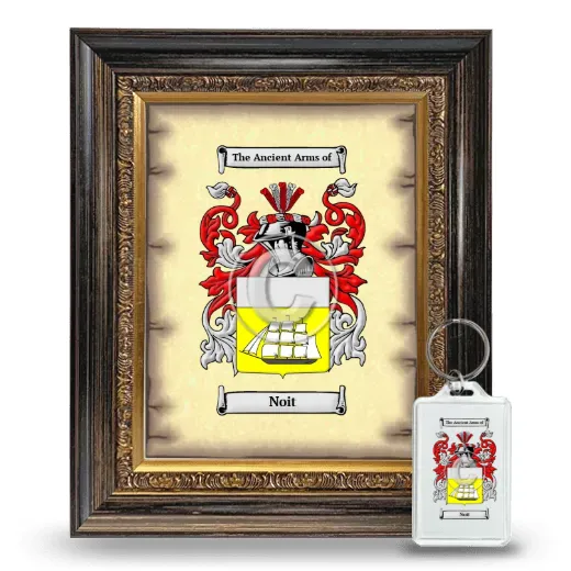 Noit Framed Coat of Arms and Keychain - Heirloom